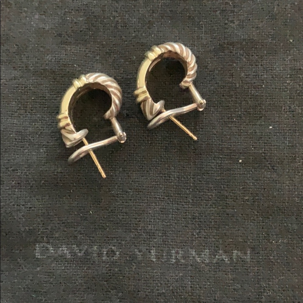 David Yurman 2 tone earrings $225
